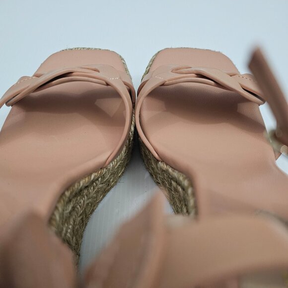 Stuart Weitzman Braida Max Wedge Womens 7 Tan Leather Espadrille Sandal NEW - Picture 11 of 14